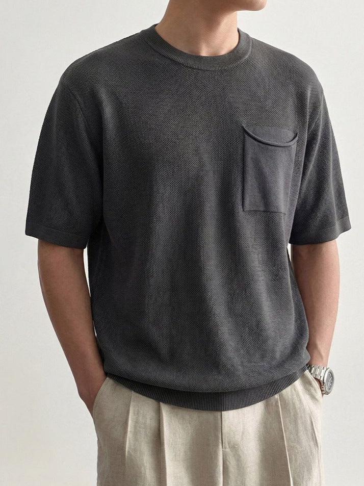 Tricou polo cu textură și croială lejeră