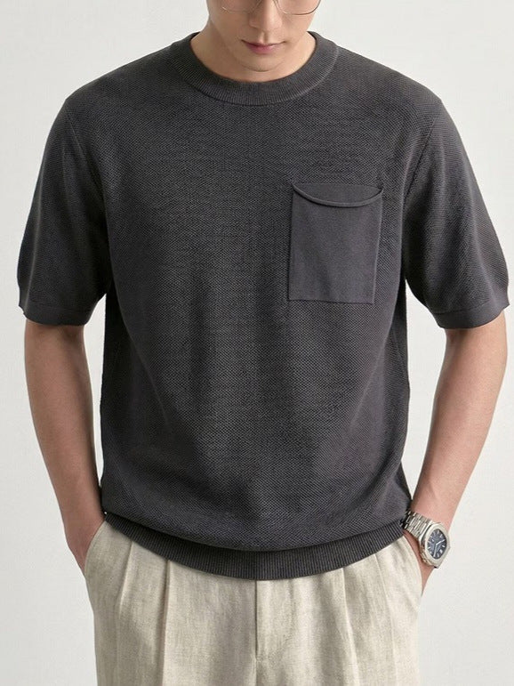 Tricou polo cu textură și croială lejeră