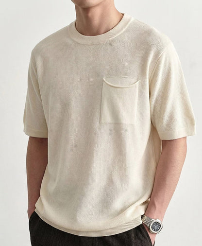 Tricou polo cu textură și croială lejeră