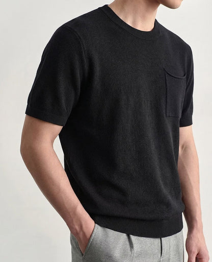 Tricou polo cu textură și croială lejeră
