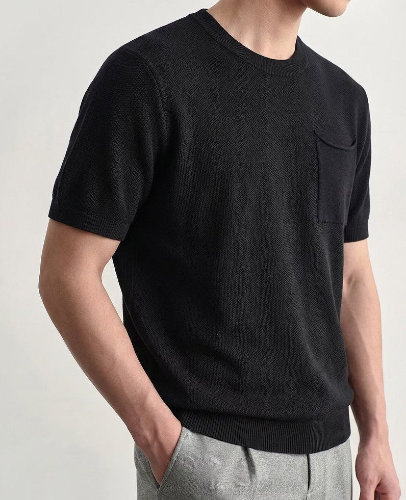 Tricou polo cu textură și croială lejeră
