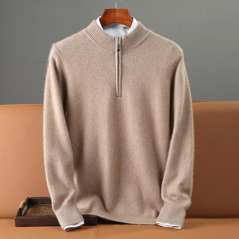 Giuliano Bugiardini kashmirsweater med lynlås