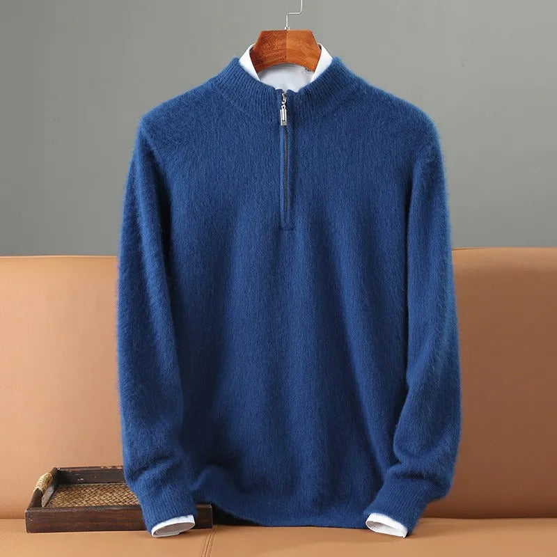 Giuliano Bugiardini kashmirsweater med lynlås