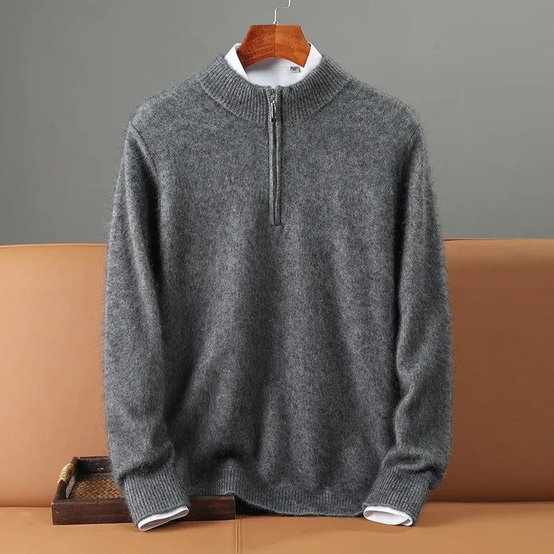Giuliano Bugiardini kashmirsweater med lynlås